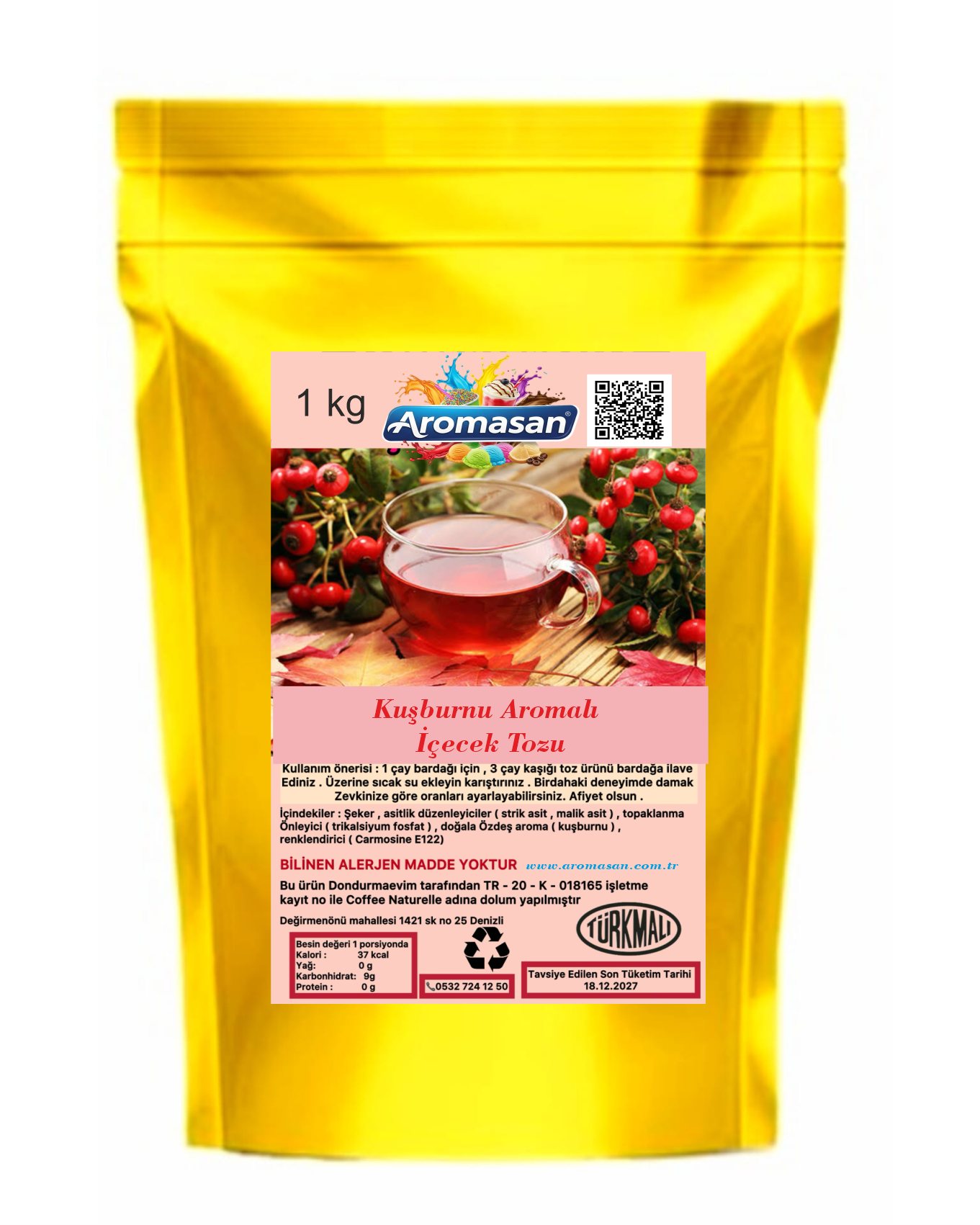 Kuşburnu Aromalı İçececk Tozu 1 kg ürün görseli
