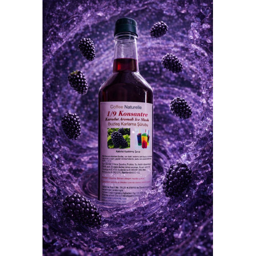 Karadut Aromalı Buzlaş Şurubu 1 Litre – 1’e 9 Konsantre ürün görseli