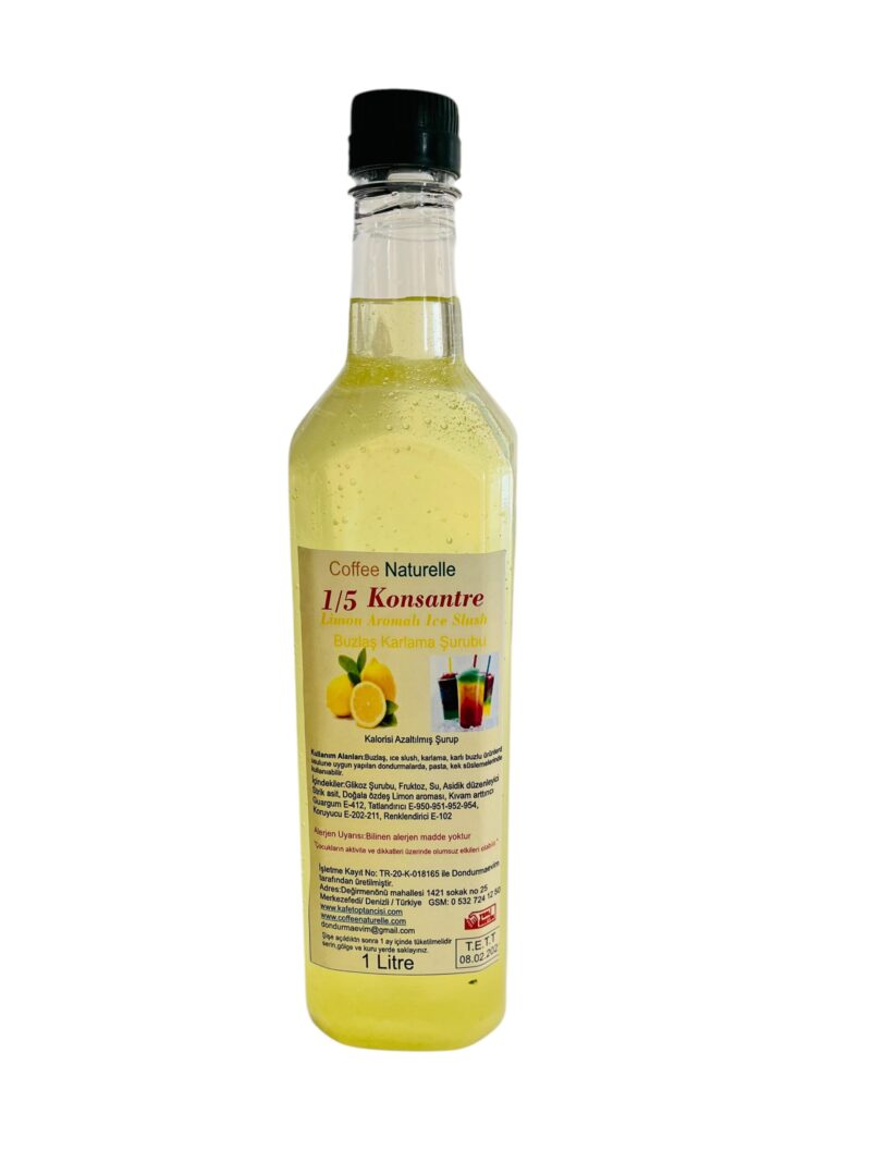 6×1 Litre Limon Ice Slush Buzlaş Karlama – 1’e 5 Sulandırılır, 6 Litre Ürün! – Coffee Naturelle ürün görseli