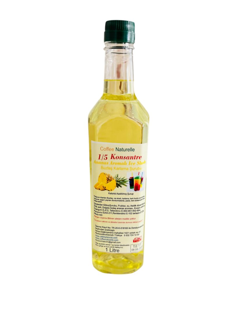 Toptan Coffee Naturelle Ananas Aromalı Ice Slush Şurubu 1 Koli (12 Adet x 1 Litre) – Coffee Naturelle ürün görseli