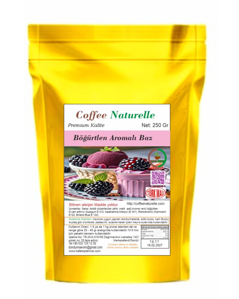 Böğürtlen Dondurma Yapım Aroması – 250 gr – Coffee Naturelle ürün görseli