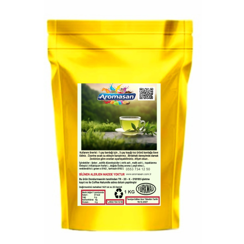 Yeşil Elma Aromalı İçecek Tozu oralet 1 kg ürün görseli