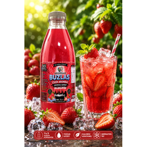 6×1 Litre Çilek Aromalı Konsantre Şurup – 1’e 9 Sulandır, Her Şişeden 10 Litre Buzlaş! – Coffee Naturelle ürün görseli