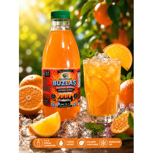 Portakal Aromalı Buzlaş 1 e 5 Şurup 1 lt ürün görseli