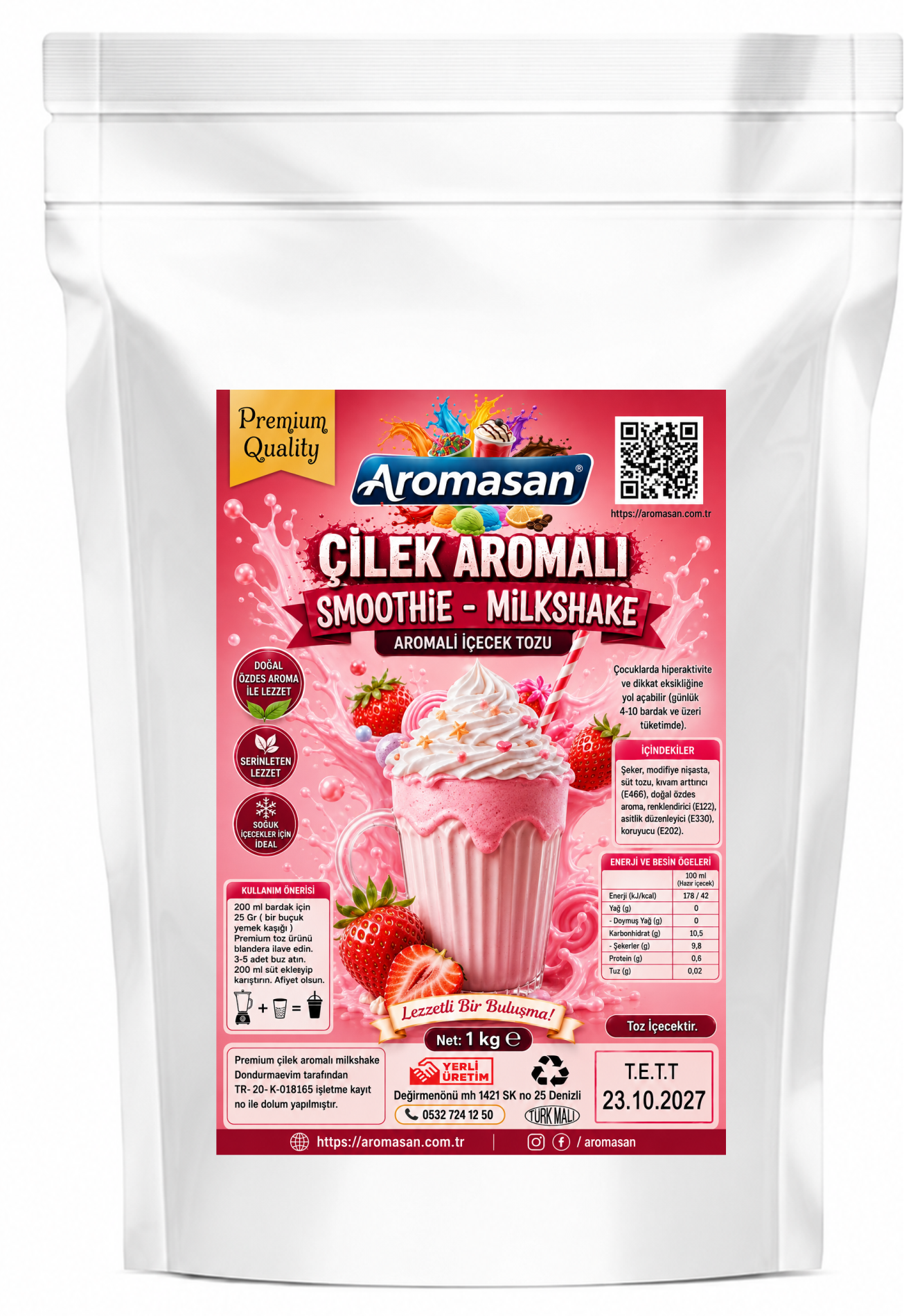 Çilek Milkshake Smootie 1 Kg ürün görseli
