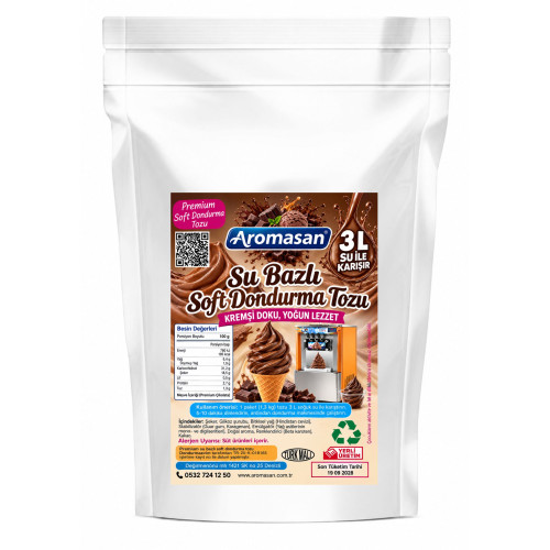 Su Bazlı Çikolata Softy Dondurma Tozu 1250 gr ürün görseli
